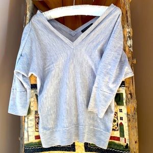 Gray V neck sweater
